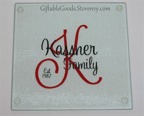 Personalized Glass Cutting Board on Storenvy