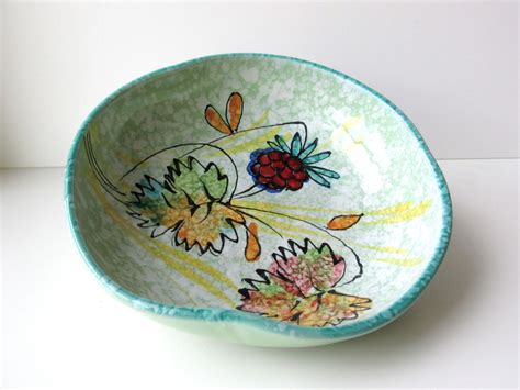 Mid Century Modern Italy Hand Painted Bowl Etsy Hand Painted Bowls