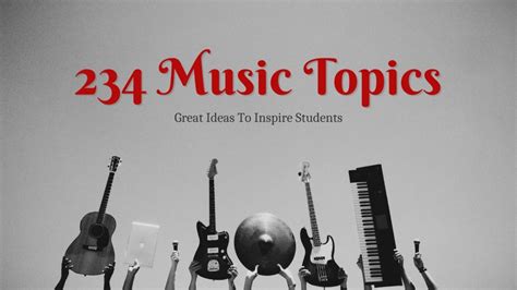 234 Awesome Music Topics For Best Paper Or Assignment