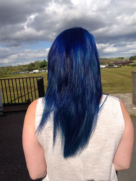 Blue Hair Pre Lightened Then A Mix Of Electric Blue And Wild Cobalt