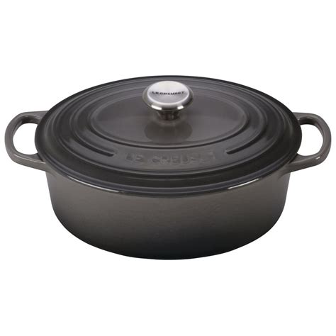 Le Creuset Qt Oval Oyster Grey Enameled Cast Iron Signature