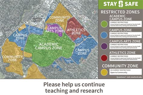 Stanford Establishes Zones On Its Main Campus To Facilitate The Return