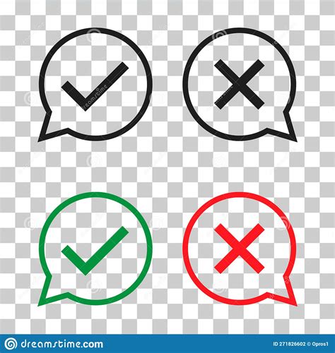 Set Of Check Do Dos Mark Correct Wrong Sign Vector Illustration