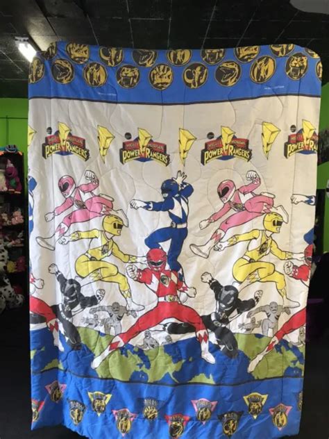 Mighty Morphin Power Rangers Twinfull Comforter Blanket 64x88 Inches