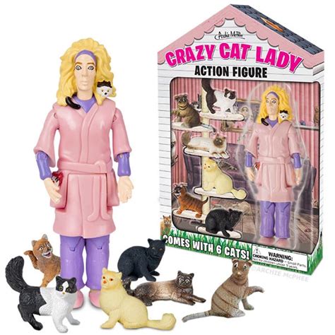 可動人偶盒裝系列 瘋狂貓女士 Archie Mcphee Crazy Cat Lady Action Figure