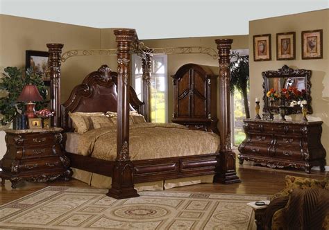 California King Canopy Bedroom Set Home Furniture Design