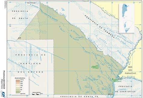 Mapa Físico De La Provincia Del Chaco Argentina Chaco Ex