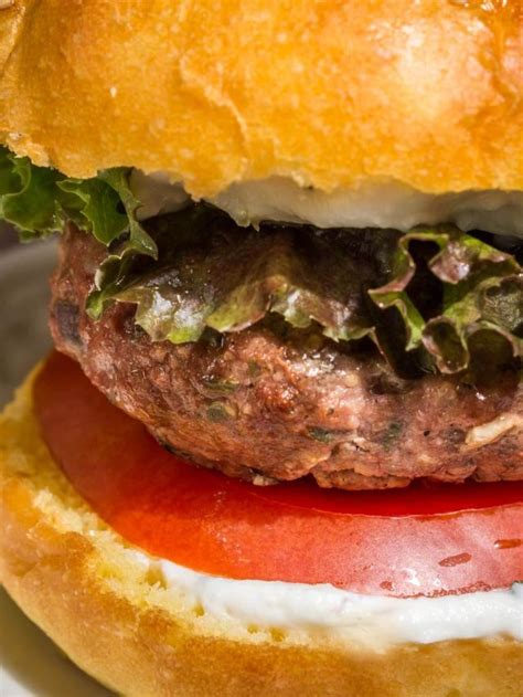 Greek Lamb Burger Recipe With Lemon Herb Sauce Story Hostess At Heart