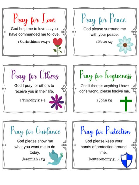 Daily Prayer Printable Cards Pdf