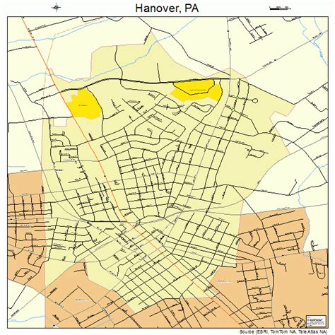 Hanover Pennsylvania Street Map 4232448