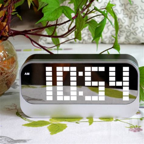 Rechargeable Led Digital Alarm Clock Large Display Usb Powered Grey