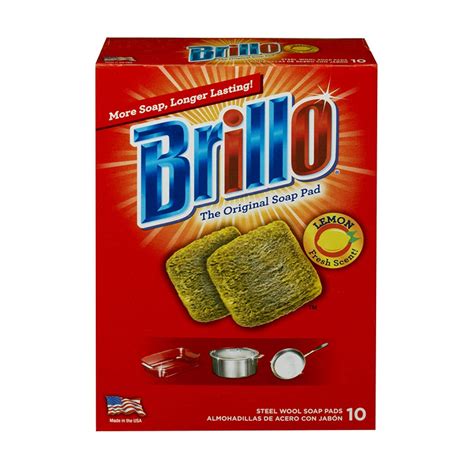 Brillo Steel Wool Soap Pads 10ct Pack Lemon 2 Buy Online At Best