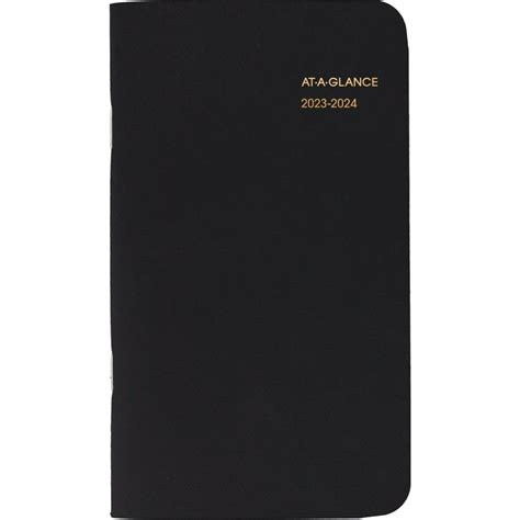 At A Glance 2023 2024 Ry Two Year Monthly Planner Black Pocket 3 12