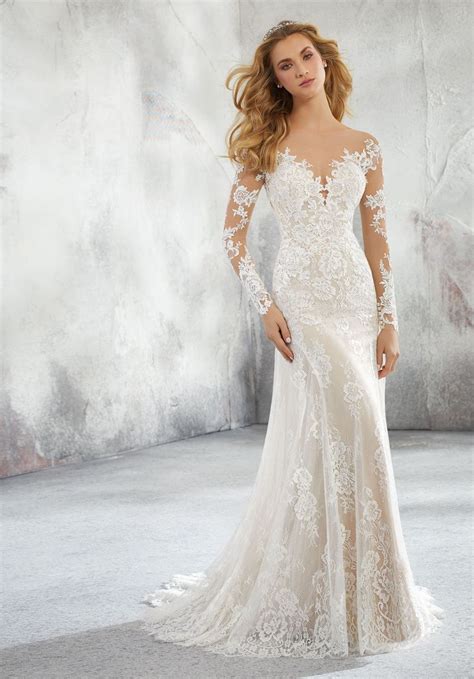 The Lorraine From Morilee By Madeline Gardner Is A Soft A Line Wedding Dress With A Hip Hug