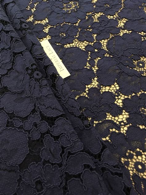 Dark Blue Lace Fabric Guipure Lace Lace Fabric From