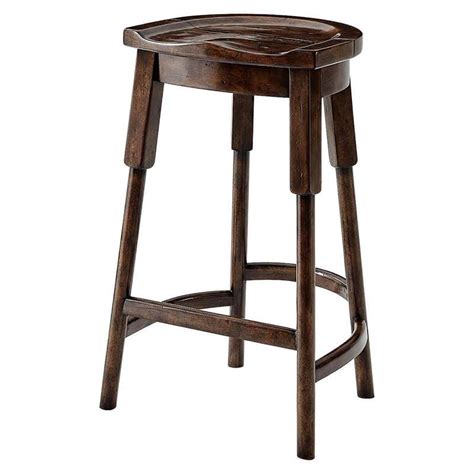 Wooden Teak And Rattan Bar Stool For Sale At 1stdibs