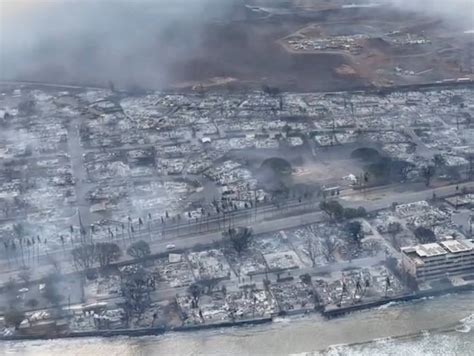 Photo Aerial View Showing What S Left Of Lahaina Maui And It S Not Much