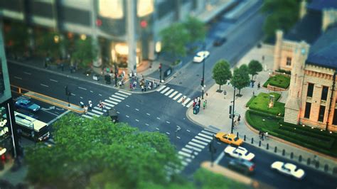 Cityscapes Streets Chicago Tilt Shift Wallpapers Hd Desktop And