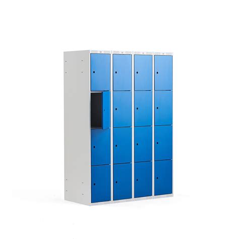 4 Door Locker Classic 4 Modules 1740x1200x550 Mm Blue Aj Products