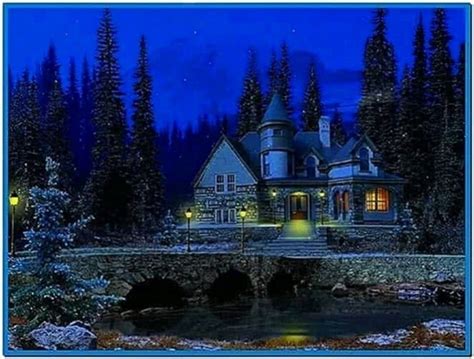 3d Snowy Cottage Screensaver Full Download Free