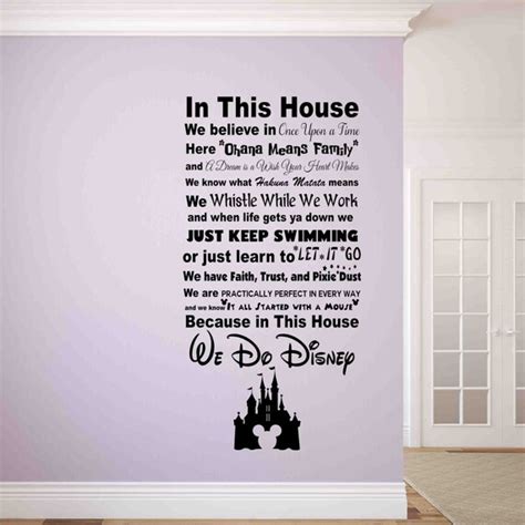 In This House We Do Disney Wall Decal Disney Wall Signs Disney