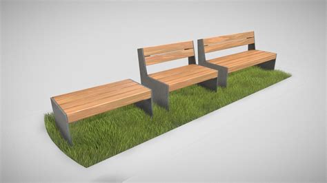 park bench [8] basic low poly version 2 buy royalty free 3d model by vis all 3d vis all