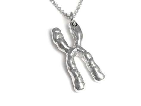 sterling silver x chromosome pendant necklace dna genetics etsy dna jewelry metal bead