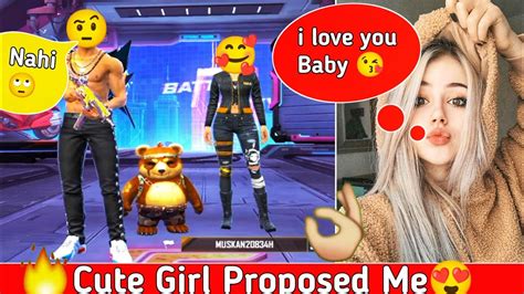 Cute Girl Proposed Me😘 Flirting With Cute Girl😜 Free Fire Funny Videos😂 Suryaudaingamer