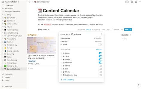 How To Use The Content Calendar Template In Notion