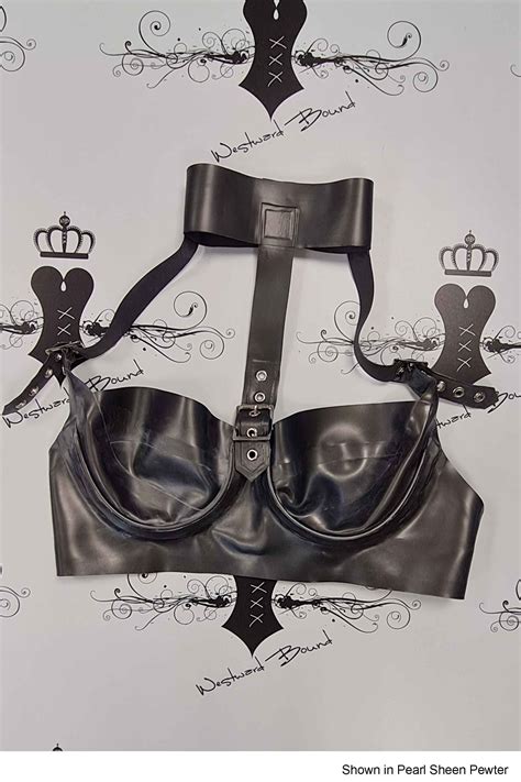 Booby Trap Latex Rubber Underwired Bra With Individuial Cup Sizings
