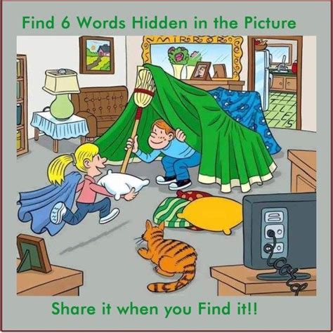 Find 6 Words Hidden In The Picture Whatsapp Riddle Hidden Words In