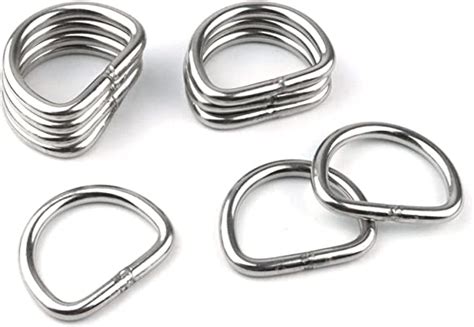 10 Pcs 304 Stainless Steel Heavy Duty Welded D Ring Solid Metal D Rings