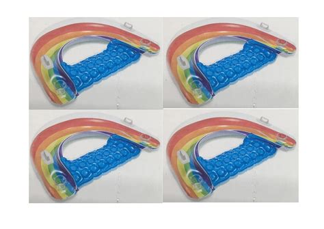 4 Pack Rare Htf Rainbow Color New Intex Sit N Float Inflatable Pool