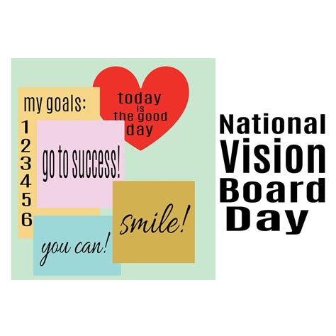 National Vision Board Day, Idea for poster, banner, flyer or postcard