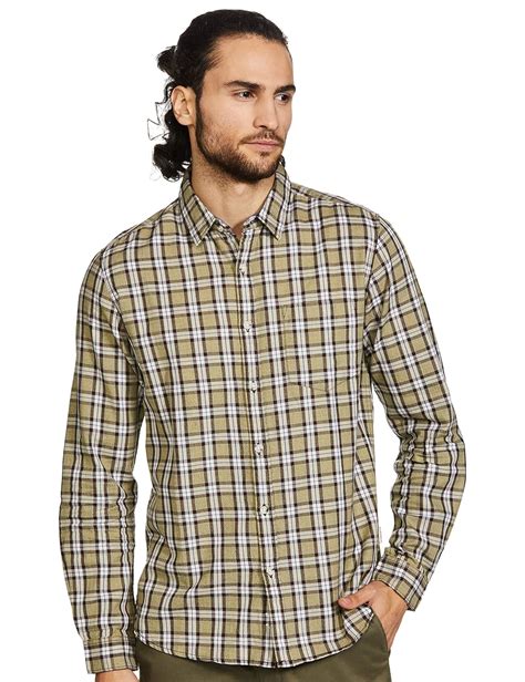 Buy Lee Cooper Mens Checkered Regular Fit Casual Shirt 1001234541004