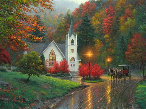 Autumn Chapel By Mark Keathley Infinity Fine Art