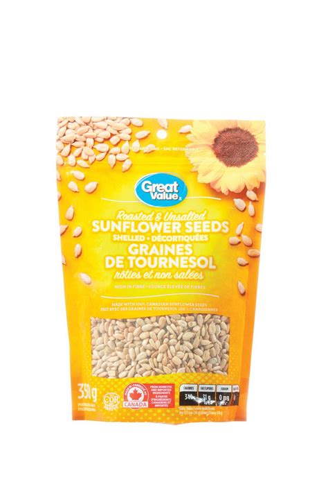 Great Value Roasted And Unsalted Shelled Sunflower Seeds Walmart Canada
