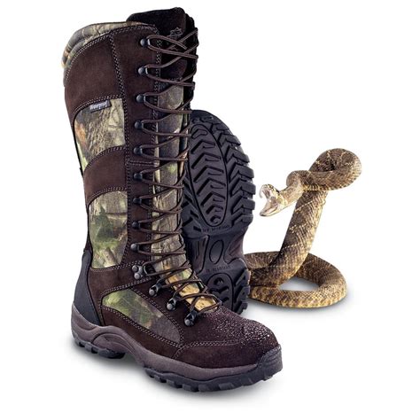 Mens Guide Gear Waterproof Snake Boots Hardwoods Green 103650