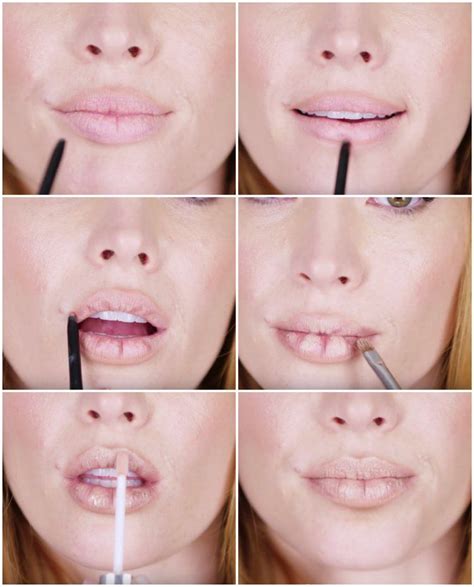 contouring lèvre effet naturel maquillage lèvres pulpeuses nude