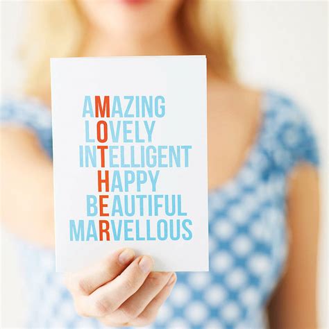 Most likely, no amount of just kidding or laughter afterwords can make up for the fact that your mother is using her power dynamic with you to make you feel down on yourself. 'amazing' mother's day card by doodlelove ...