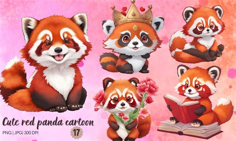 Cute Red Panda Cartoon Graphic By Jt Dee · Creative Fabrica