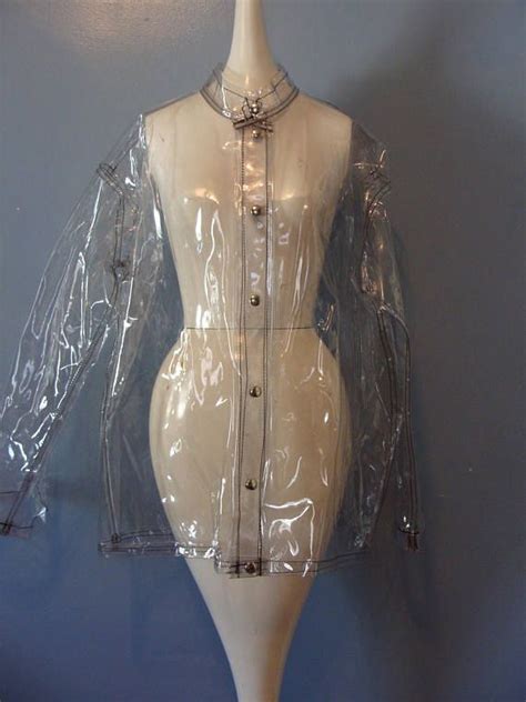 Vintage Clear Plastic Raincoat Translucent Vinyl Coat Etsy Plastic Raincoat Raincoats For