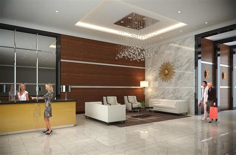 Residential Lobby On Behance Residential Lobby Lobby Interior Design Reverasite