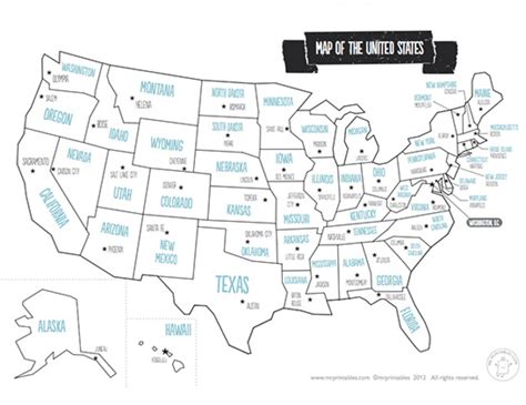 Blank Printable Map Of 50 States And Capitals Printable Maps Images