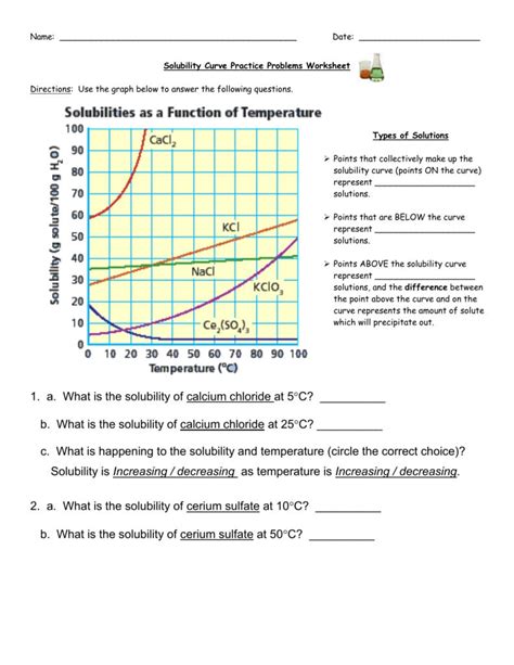 14 best images of chemistry solubility worksheet. Solubility Curve Practice Problems Worksheet 1 Answers ...