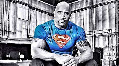 Dwayne Johnson Calls Out Superman While Wearing His Shirt