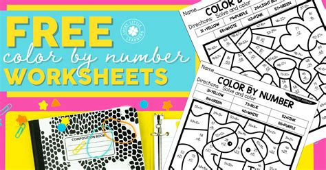 Free Color By Number Math Sheets For 2nd Grade Lucky Little Learners