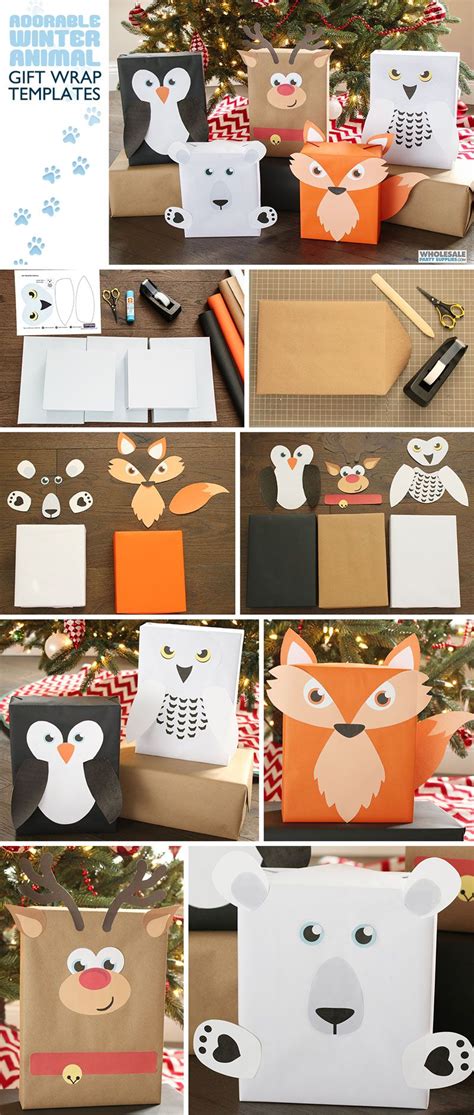 Adorable Animals T Wrapping Templates Diy Animal T Wrap Simple