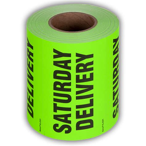 Saturday Delivery Fluorescent Shipping Label Stickers