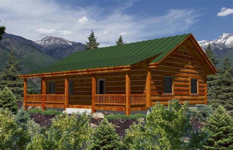 The satisfaction of living in a beautiful and functional log home of your own design is hard to describe. Single Story Log Cabin Homes - House Plans | #47624